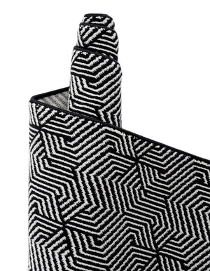 Black and White 7' 10 x 7' 10 Milano Square Area Rug 100% Polyester with Cotton Backing Modern Contemporary Carpet for Home Decor Interior Design for Sale at Rug Engine