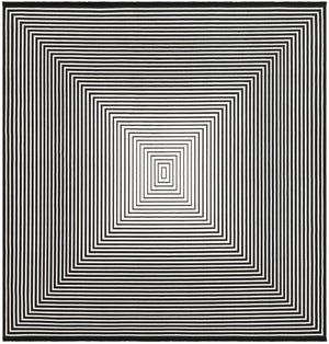 Black and White 10' x 10' Milano Square Area Rug 100% Polyester with Cotton Backing Modern Contemporary Carpet for Home Decor Interior Design for Sale at Rug Engine