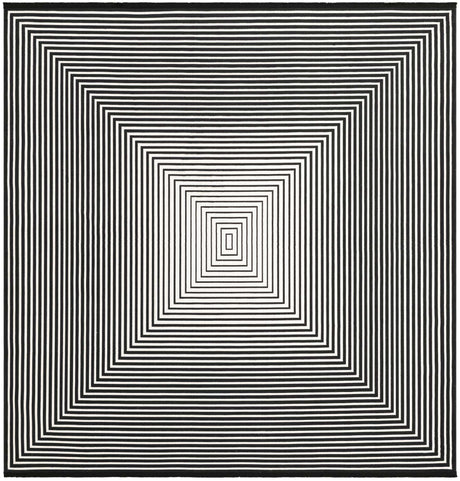 Black and White 10' x 10' Milano Square Area Rug 100% Polyester with Cotton Backing Modern Contemporary Carpet for Home Decor Interior Design for Sale at Rug Engine