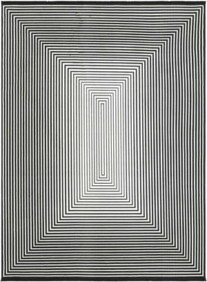 Black and White 9' x 12' Milano Rectangle Area Rug 100% Polyester with Cotton Backing Modern Contemporary Carpet for Home Decor Interior Design for Sale at Rug Engine