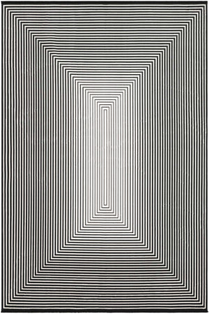 Black and White 10' x 14' 1 Milano Rectangle Area Rug 100% Polyester with Cotton Backing Modern Contemporary Carpet for Home Decor Interior Design for Sale at Rug Engine