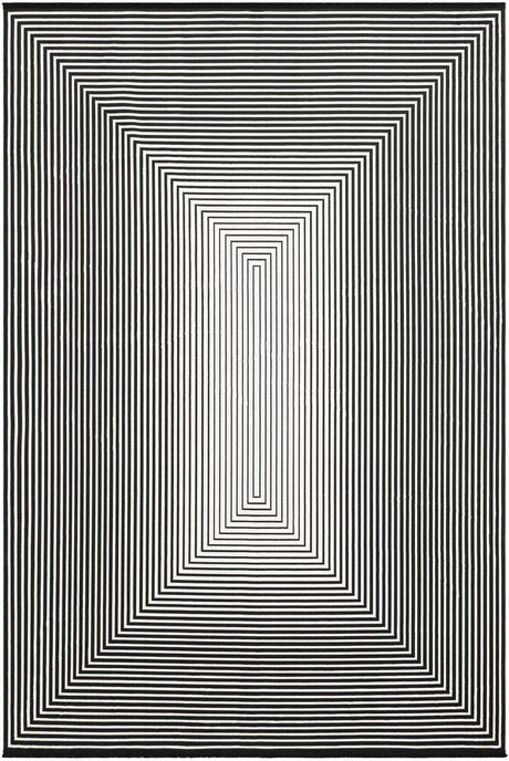Black and White 10' x 14' 1 Milano Rectangle Area Rug 100% Polyester with Cotton Backing Modern Contemporary Carpet for Home Decor Interior Design for Sale at Rug Engine