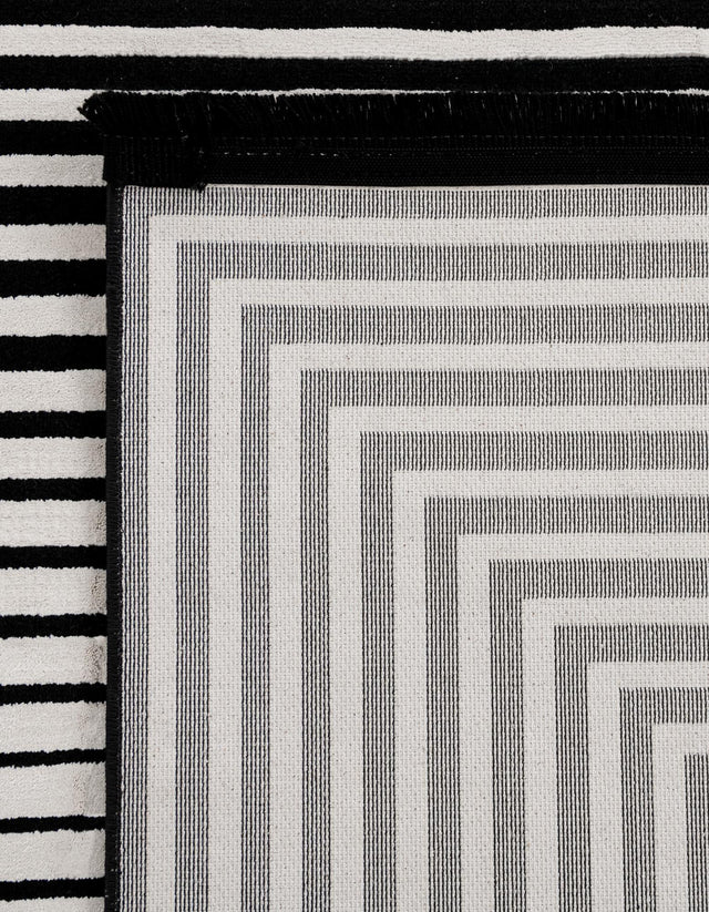 Black and White 2' x 3' 1 Milano Rectangle Area Rug 100% Polyester with Cotton Backing Modern Contemporary Carpet for Home Decor Interior Design for Sale at Rug Engine
