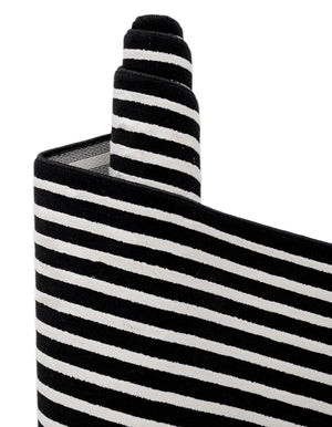 Black and White 4' 1 x 6' 1 Milano Rectangle Area Rug 100% Polyester with Cotton Backing Modern Contemporary Carpet for Home Decor Interior Design for Sale at Rug Engine