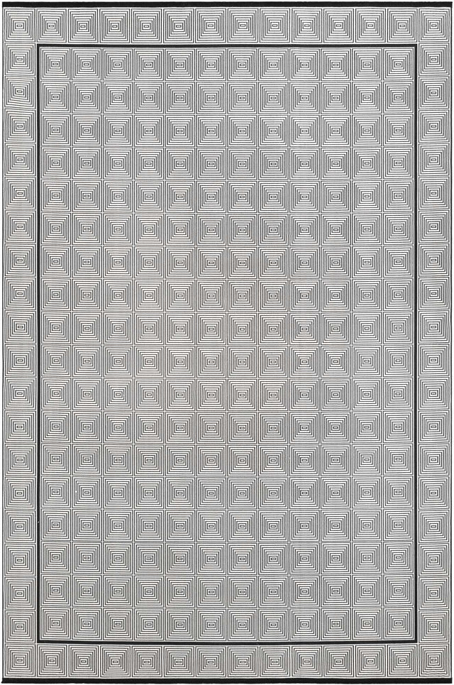 Black and White 10' x 14' 1 Milano Rectangle Area Rug 100% Polyester with Cotton Backing Modern Contemporary Carpet for Home Decor Interior Design for Sale at Rug Engine