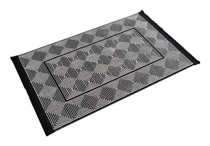 Black and White 2' x 3' 1 Milano Rectangle Area Rug 100% Polyester with Cotton Backing Modern Contemporary Carpet for Home Decor Interior Design for Sale at Rug Engine