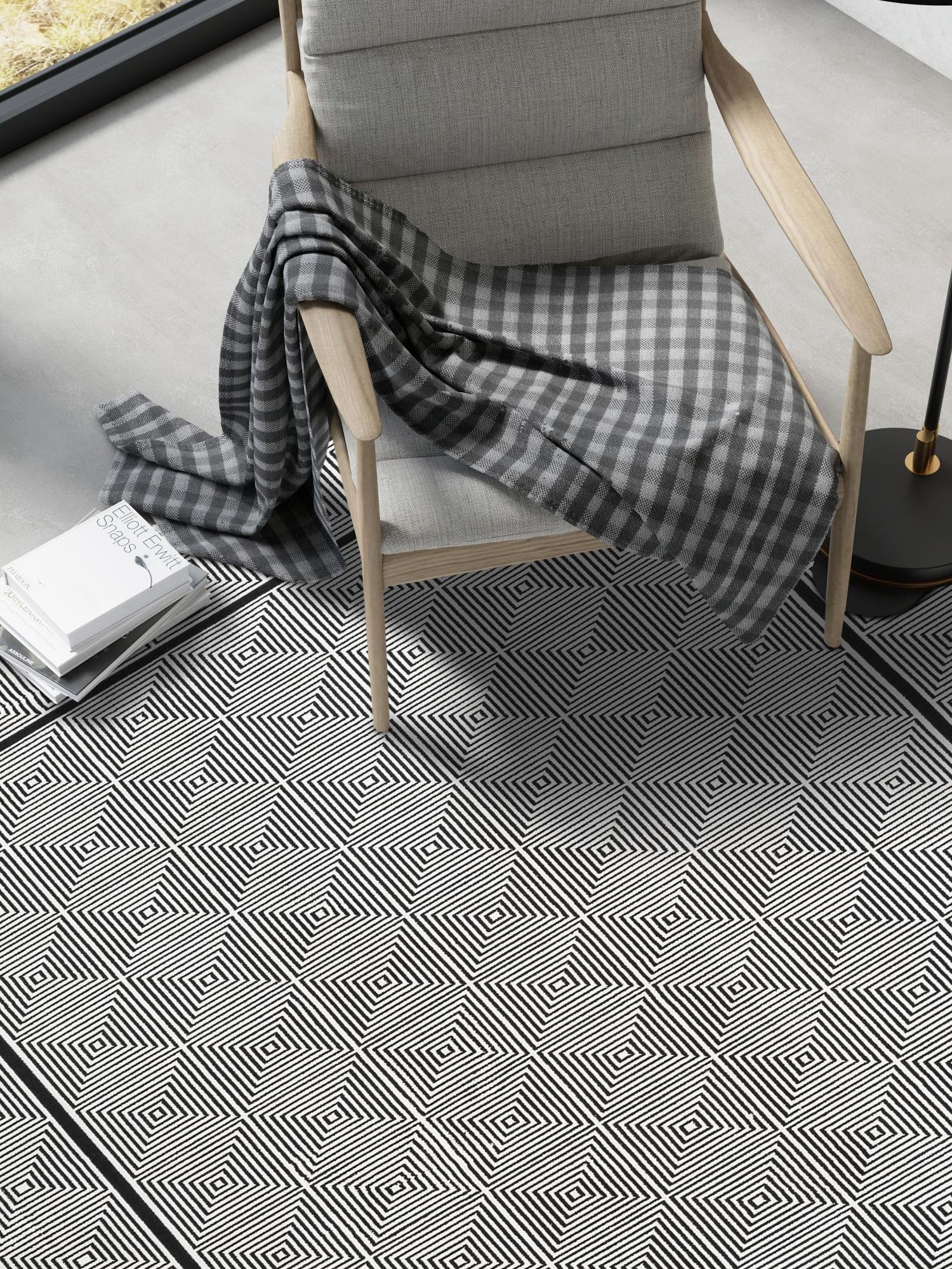 Black and White 5' 3 x 8' Milano Rectangle Area Rug 100% Polyester with Cotton Backing Modern Contemporary Carpet for Home Decor Interior Design for Sale at Rug Engine