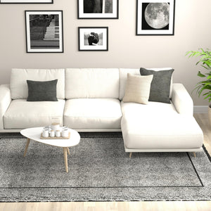 Black and White 2' x 3' 1 Milano Rectangle Area Rug 100% Polyester with Cotton Backing Modern Contemporary Carpet for Home Decor Interior Design for Sale at Rug Engine