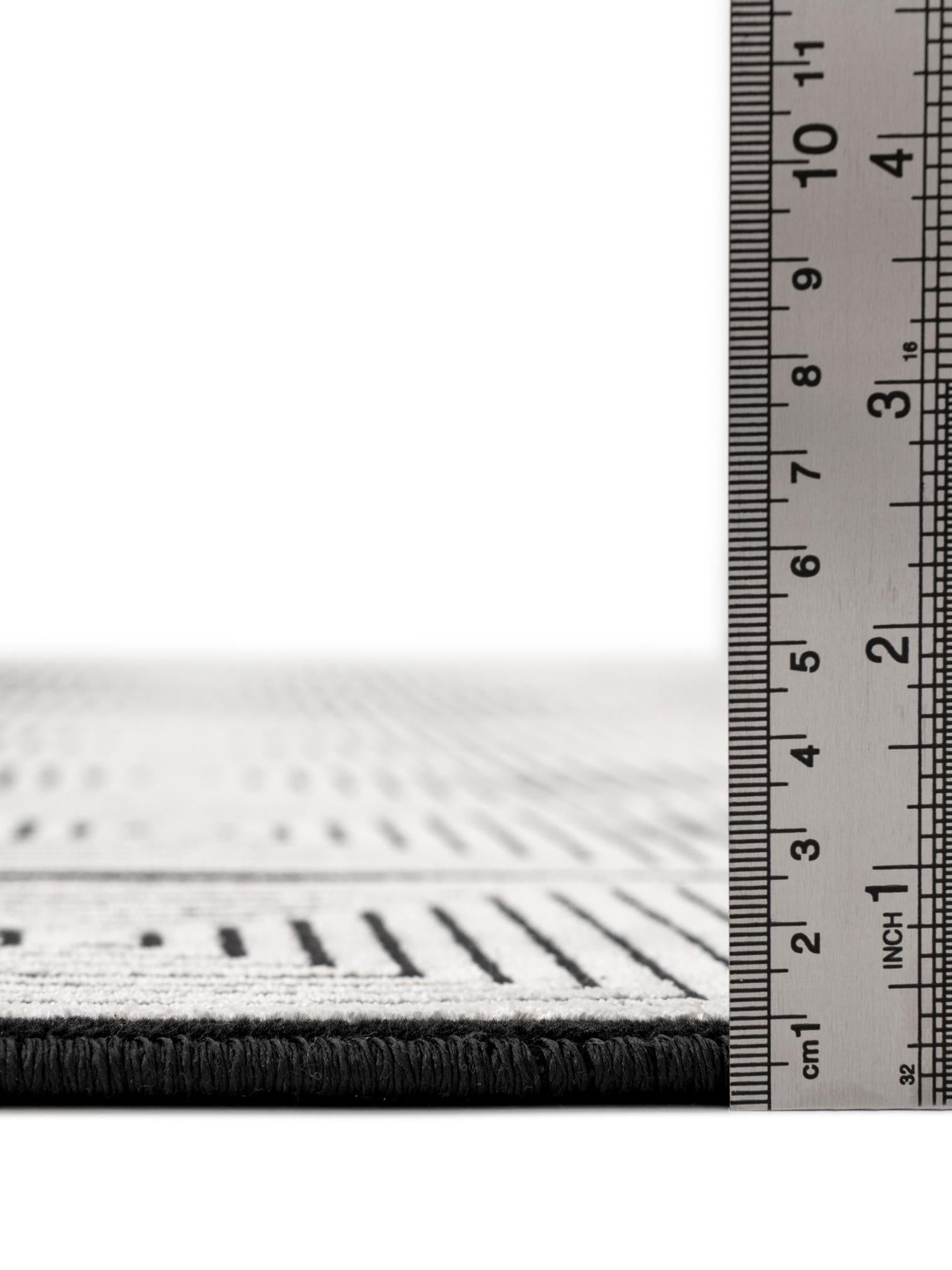 Black and White 2' x 8' Milano Runner Area Rug 100% Polyester with Cotton Backing Modern Contemporary Carpet for Home Decor Interior Design for Sale at Rug Engine