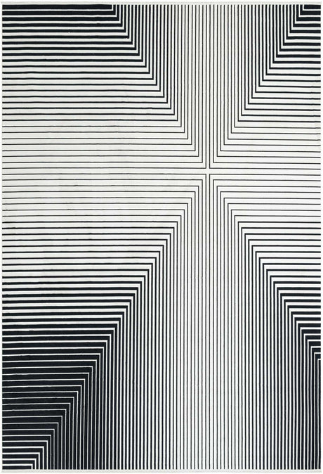 Black and White 10' x 14' 1 Milano Rectangle Area Rug 100% Polyester with Cotton Backing Modern Contemporary Carpet for Home Decor Interior Design for Sale at Rug Engine