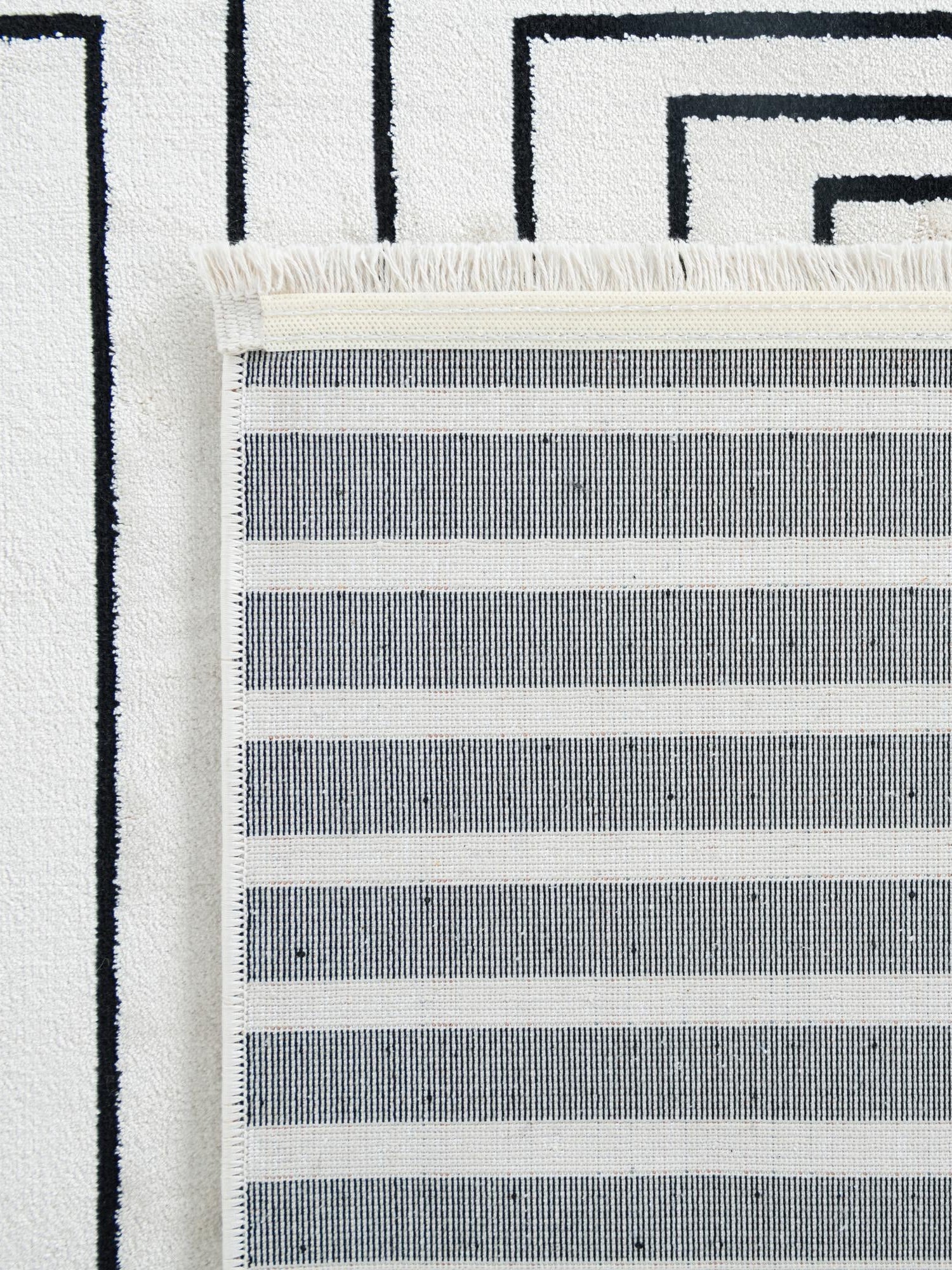 Black and White 5' 3 x 8' Milano Rectangle Area Rug 100% Polyester with Cotton Backing Modern Contemporary Carpet for Home Decor Interior Design for Sale at Rug Engine