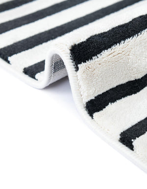 Black and White 2' x 3' 1 Milano Rectangle Area Rug 100% Polyester with Cotton Backing Modern Contemporary Carpet for Home Decor Interior Design for Sale at Rug Engine
