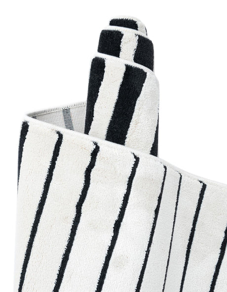 Black and White 2' x 3' 1 Milano Rectangle Area Rug 100% Polyester with Cotton Backing Modern Contemporary Carpet for Home Decor Interior Design for Sale at Rug Engine