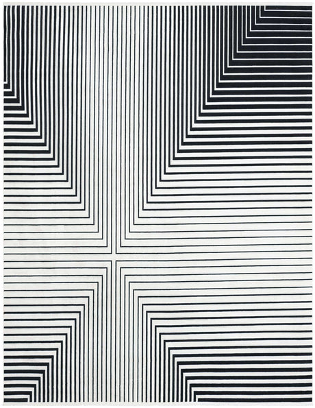 Black and White 7' 10 x 10' Milano Rectangle Area Rug 100% Polyester with Cotton Backing Modern Contemporary Carpet for Home Decor Interior Design for Sale at Rug Engine