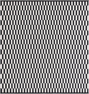 Black and White 10' x 10' Milano Square Area Rug 100% Polyester with Cotton Backing Modern Contemporary Carpet for Home Decor Interior Design for Sale at Rug Engine