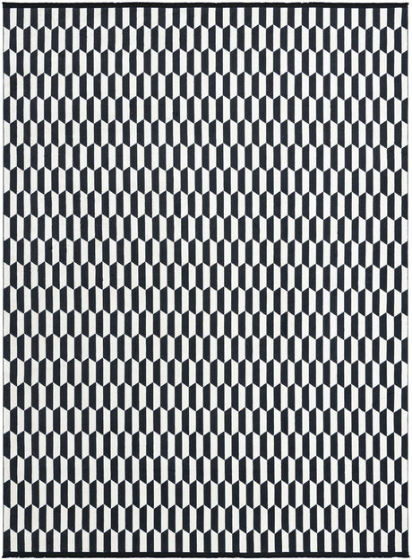 Black and White 9' x 12' Milano Rectangle Area Rug 100% Polyester with Cotton Backing Modern Contemporary Carpet for Home Decor Interior Design for Sale at Rug Engine