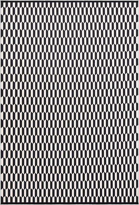 Black and White 10' x 14' 1 Milano Rectangle Area Rug 100% Polyester with Cotton Backing Modern Contemporary Carpet for Home Decor Interior Design for Sale at Rug Engine