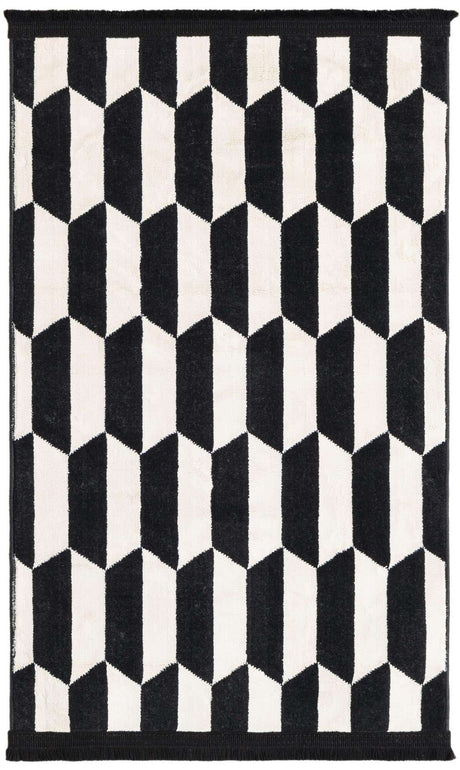 Black and White 2' x 3' 1 Milano Rectangle Area Rug 100% Polyester with Cotton Backing Modern Contemporary Carpet for Home Decor Interior Design for Sale at Rug Engine