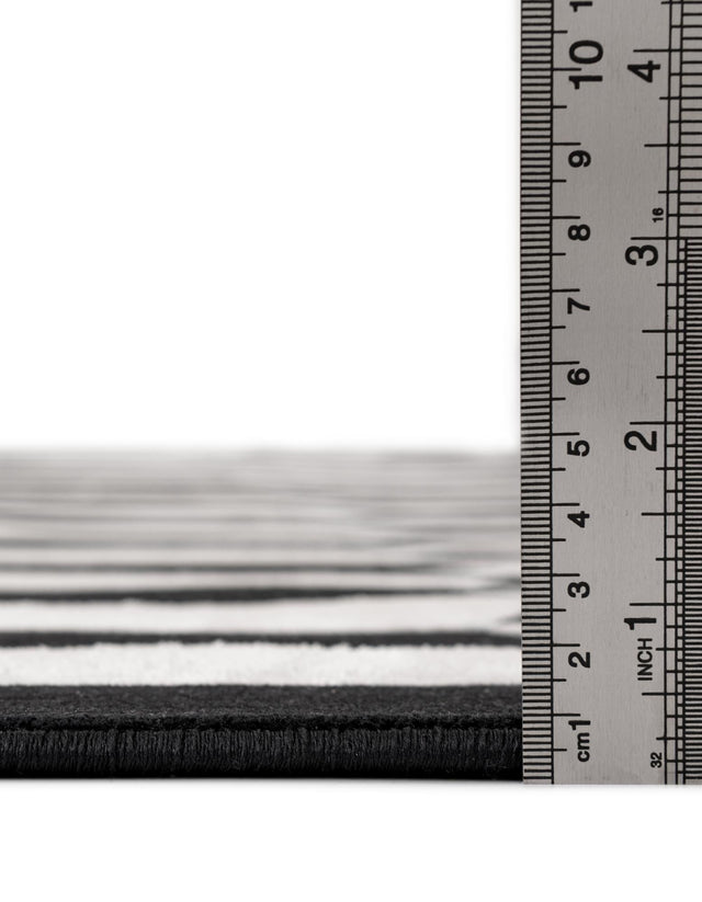 Black and White 10' x 14' 1 Milano Rectangle Area Rug 100% Polyester with Cotton Backing Modern Contemporary Carpet for Home Decor Interior Design for Sale at Rug Engine