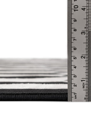 Black and White 2' x 3' 1 Milano Rectangle Area Rug 100% Polyester with Cotton Backing Modern Contemporary Carpet for Home Decor Interior Design for Sale at Rug Engine
