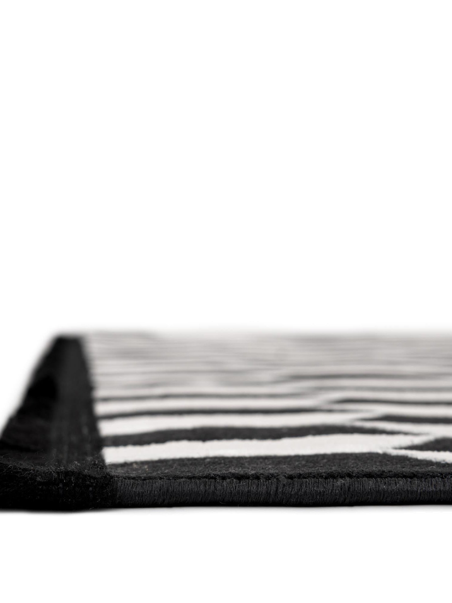 Black and White 9' x 12' Milano Rectangle Area Rug 100% Polyester with Cotton Backing Modern Contemporary Carpet for Home Decor Interior Design for Sale at Rug Engine