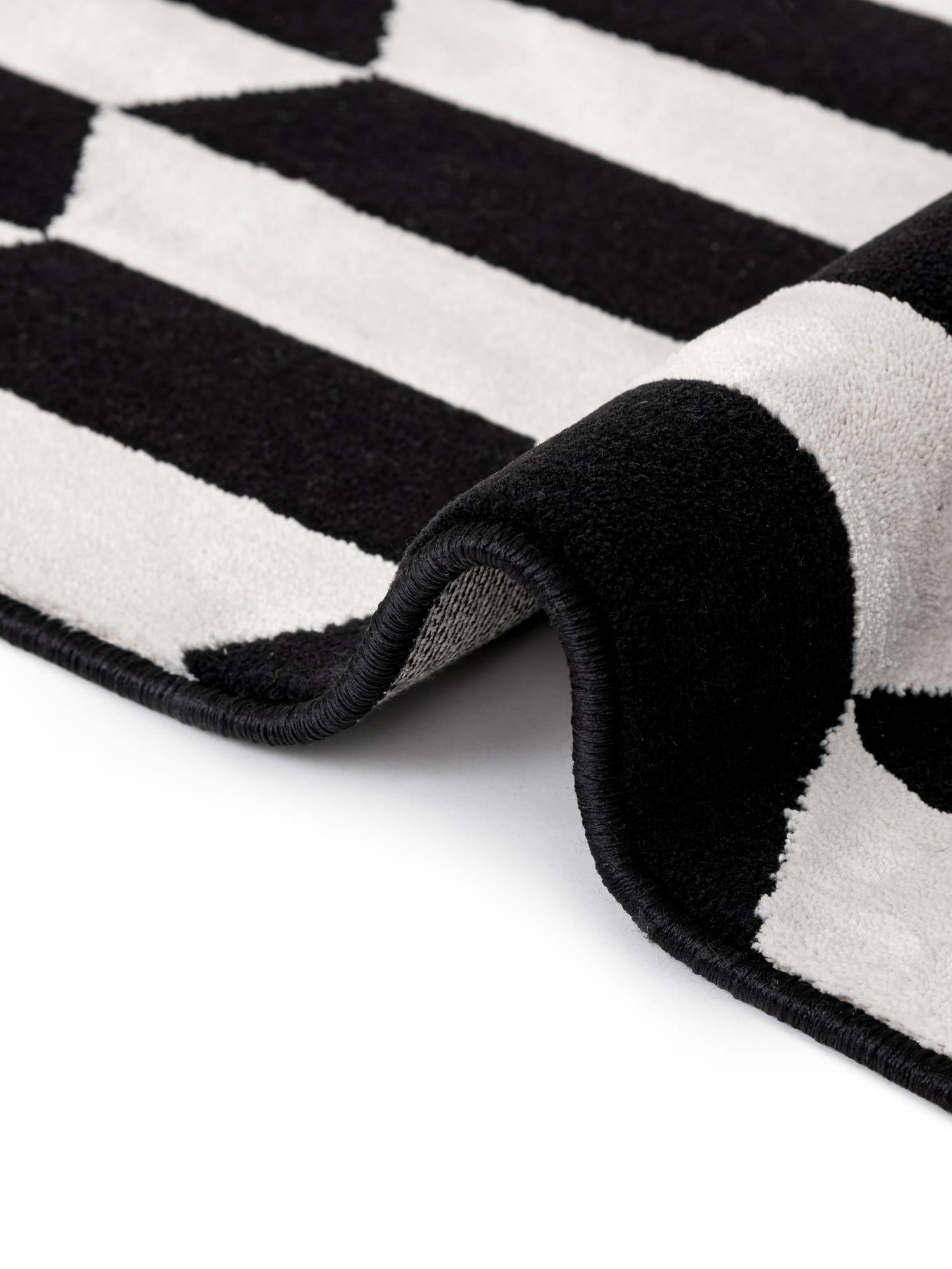 Black and White 10' x 14' 1 Milano Rectangle Area Rug 100% Polyester with Cotton Backing Modern Contemporary Carpet for Home Decor Interior Design for Sale at Rug Engine