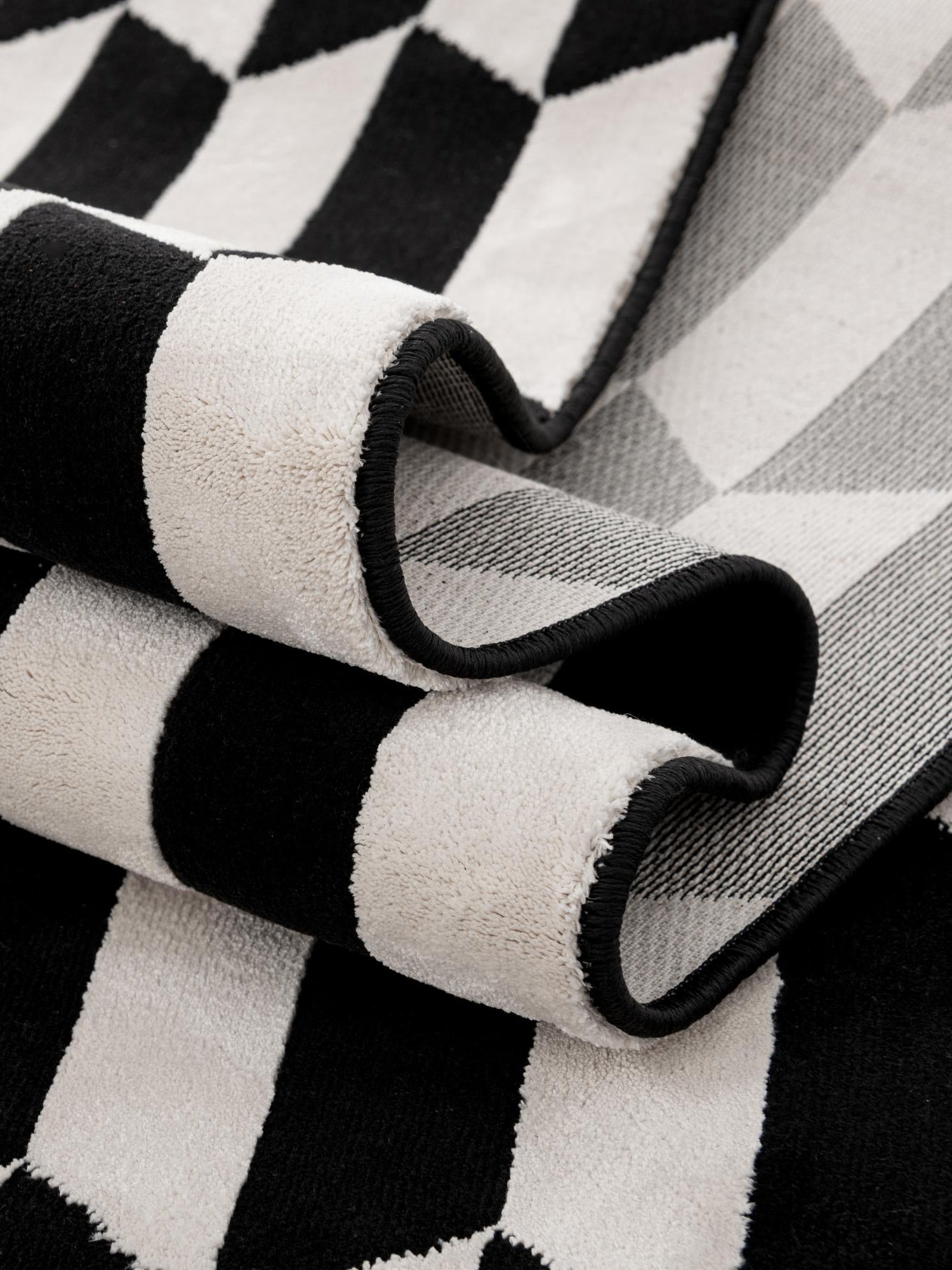 Black and White 7' 10 x 10' Milano Rectangle Area Rug 100% Polyester with Cotton Backing Modern Contemporary Carpet for Home Decor Interior Design for Sale at Rug Engine