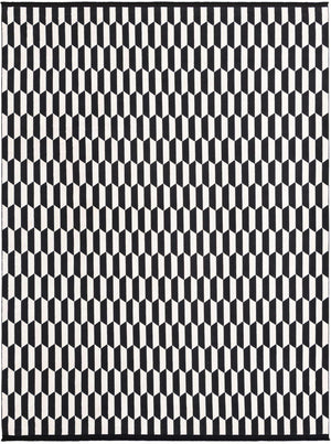 Black and White 7' 10 x 10' Milano Rectangle Area Rug 100% Polyester with Cotton Backing Modern Contemporary Carpet for Home Decor Interior Design for Sale at Rug Engine