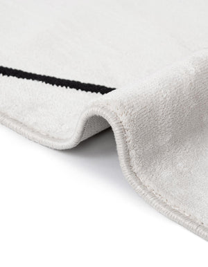 Black and White 5' 3 x 8' Milano Rectangle Area Rug 100% Polyester with Cotton Backing Modern Contemporary Carpet for Home Decor Interior Design for Sale at Rug Engine