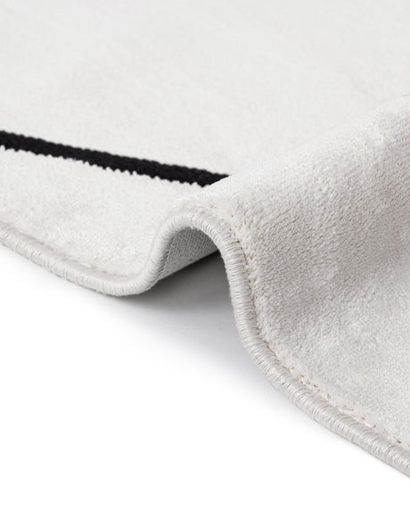 Black and White 10' x 14' 1 Milano Rectangle Area Rug 100% Polyester with Cotton Backing Modern Contemporary Carpet for Home Decor Interior Design for Sale at Rug Engine