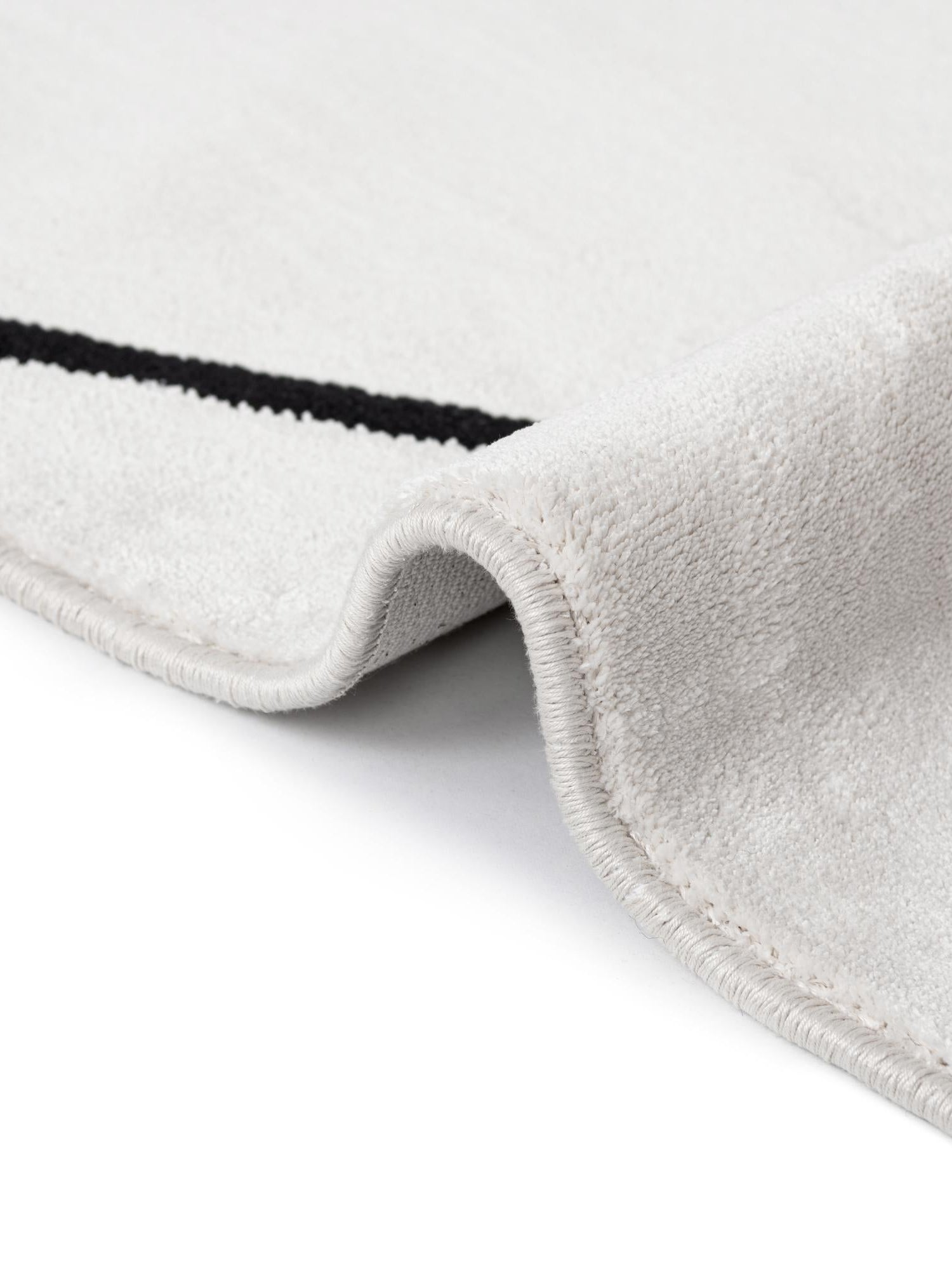 Black and White 2' x 8' Milano Runner Area Rug 100% Polyester with Cotton Backing Modern Contemporary Carpet for Home Decor Interior Design for Sale at Rug Engine
