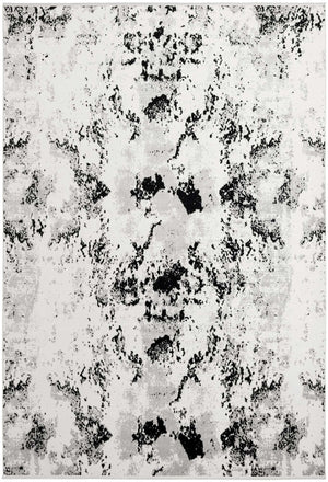Black and White 10' x 14' 1 Milano Rectangle Area Rug 100% Polyester with Cotton Backing Modern Contemporary Carpet for Home Decor Interior Design for Sale at Rug Engine