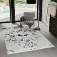 Black and White 5' 3 x 8' Milano Rectangle Area Rug 100% Polyester with Cotton Backing Modern Contemporary Carpet for Home Decor Interior Design for Sale at Rug Engine