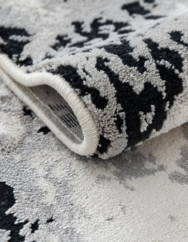 Black and White 10' x 14' 1 Milano Rectangle Area Rug 100% Polyester with Cotton Backing Modern Contemporary Carpet for Home Decor Interior Design for Sale at Rug Engine