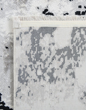 Black and White 10' x 10' Milano Square Area Rug 100% Polyester with Cotton Backing Modern Contemporary Carpet for Home Decor Interior Design for Sale at Rug Engine