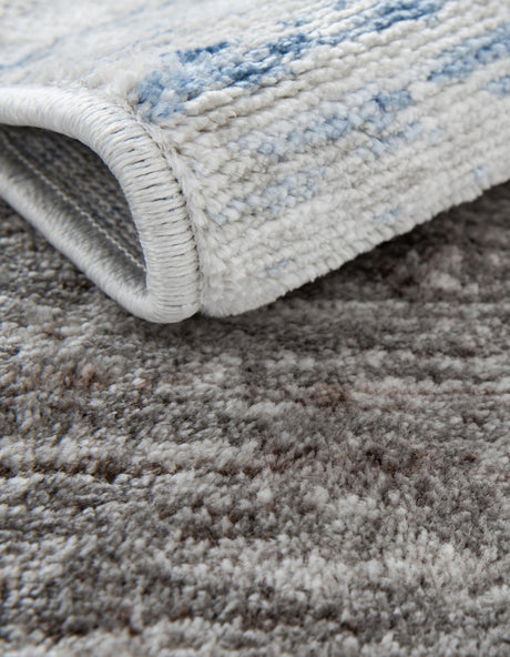 Blue Gray 2' x 8' Gabbeh Runner Area Rug 100% Polyester (Space-Dyed Yarn) Stylish Contemporary Carpet for Home Interior Design for Sale at Rug Engine