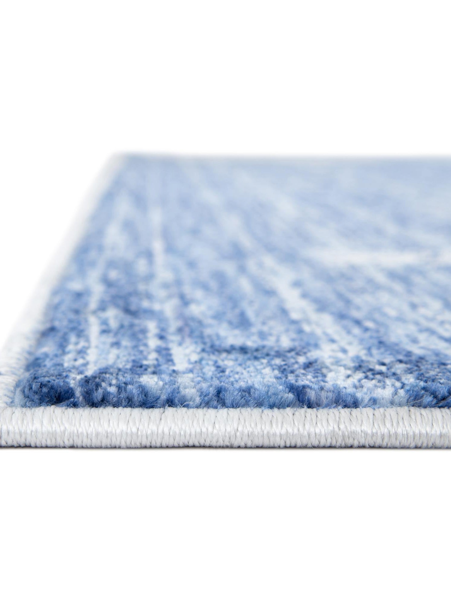 Blue Gray 2' x 6' 1 Gabbeh Runner Area Rug 100% Polyester (Space-Dyed Yarn) Stylish Contemporary Carpet for Home Interior Design for Sale at Rug Engine
