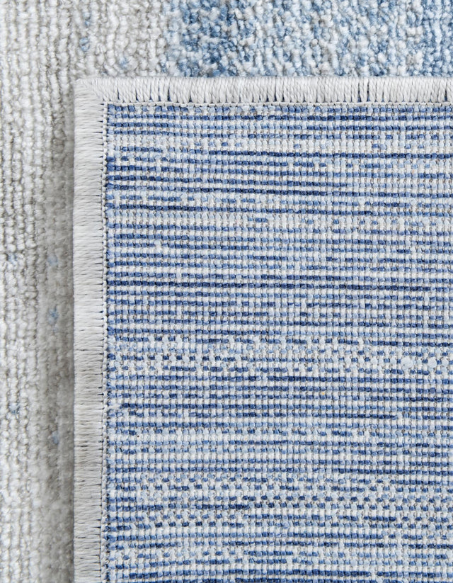 Blue Gray 2' 7 x 12' Gabbeh Runner Area Rug 100% Polyester (Space-Dyed Yarn) Stylish Contemporary Carpet for Home Interior Design for Sale at Rug Engine