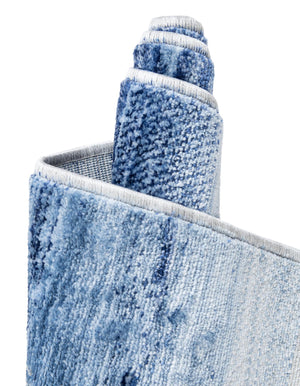 Blue Gray 2' 7 x 12' Gabbeh Runner Area Rug 100% Polyester (Space-Dyed Yarn) Stylish Contemporary Carpet for Home Interior Design for Sale at Rug Engine