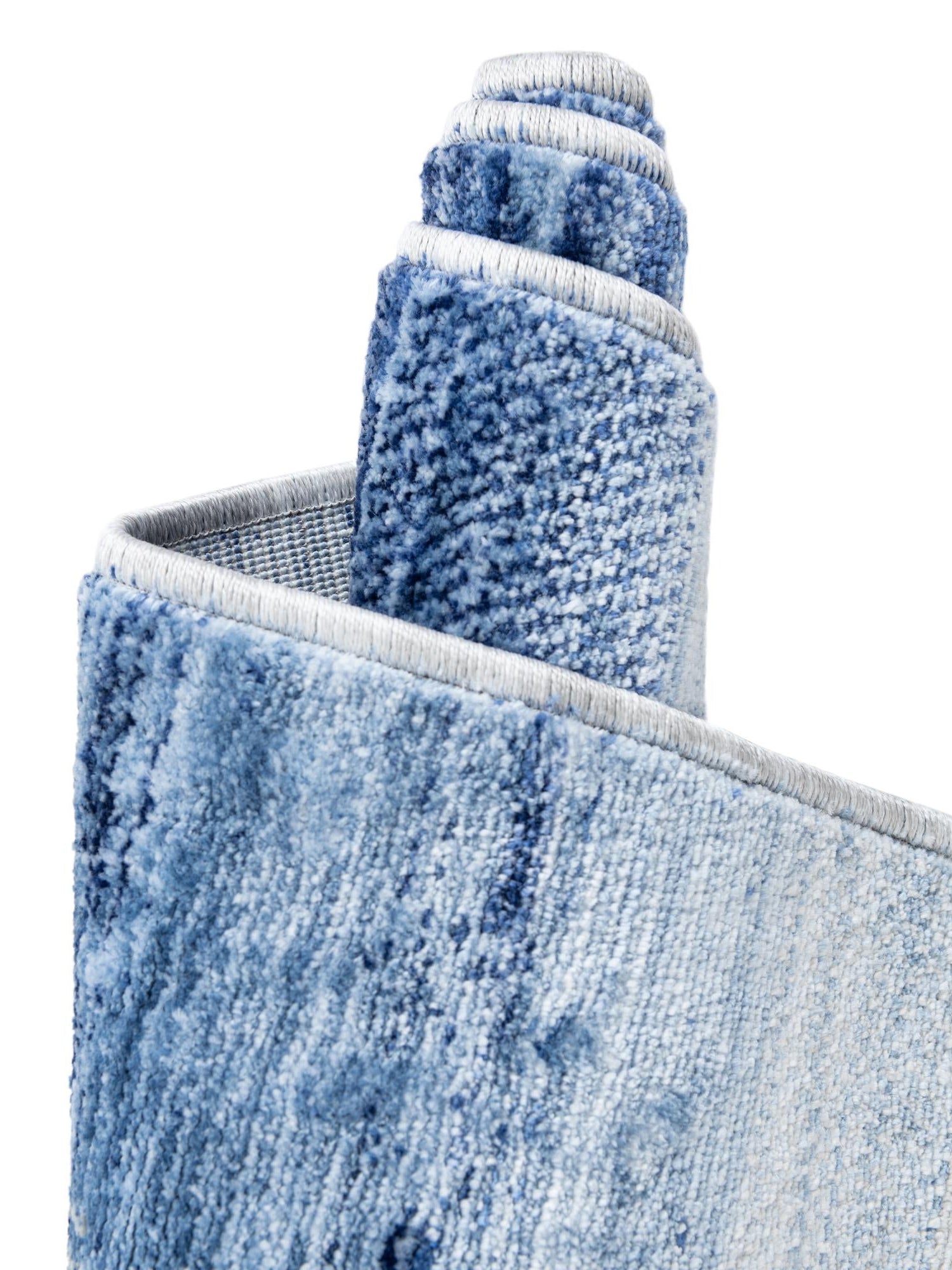 Blue Gray 2' x 8' Gabbeh Runner Area Rug 100% Polyester (Space-Dyed Yarn) Stylish Contemporary Carpet for Home Interior Design for Sale at Rug Engine