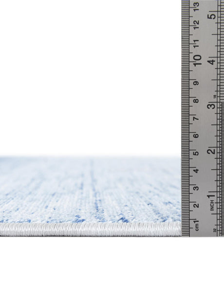 Blue Gray 3' 3 x 3' 3 Gabbeh Round Area Rug 100% Polyester (Space-Dyed Yarn) Stylish Contemporary Carpet for Home Interior Design for Sale at Rug Engine