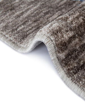 Gray Brown 5' 3 x 8' Gabbeh Rectangle Area Rug 100% Polyester (Space-Dyed Yarn) Stylish Contemporary Carpet for Home Interior Design for Sale at Rug Engine
