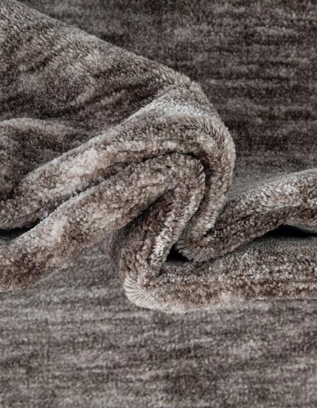 Gray Brown 2' 7 x 12' Gabbeh Runner Area Rug 100% Polyester (Space-Dyed Yarn) Stylish Contemporary Carpet for Home Interior Design for Sale at Rug Engine