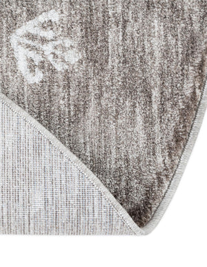 Gray Brown 3' 3 x 3' 3 Gabbeh Round Area Rug 100% Polyester (Space-Dyed Yarn) Stylish Contemporary Carpet for Home Interior Design for Sale at Rug Engine