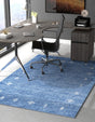 Navy Blue 9' 10 x 13' 1 Gabbeh Rectangle Area Rug 100% Polyester (Space-Dyed Yarn) Stylish Contemporary Carpet for Home Interior Design for Sale at Rug Engine