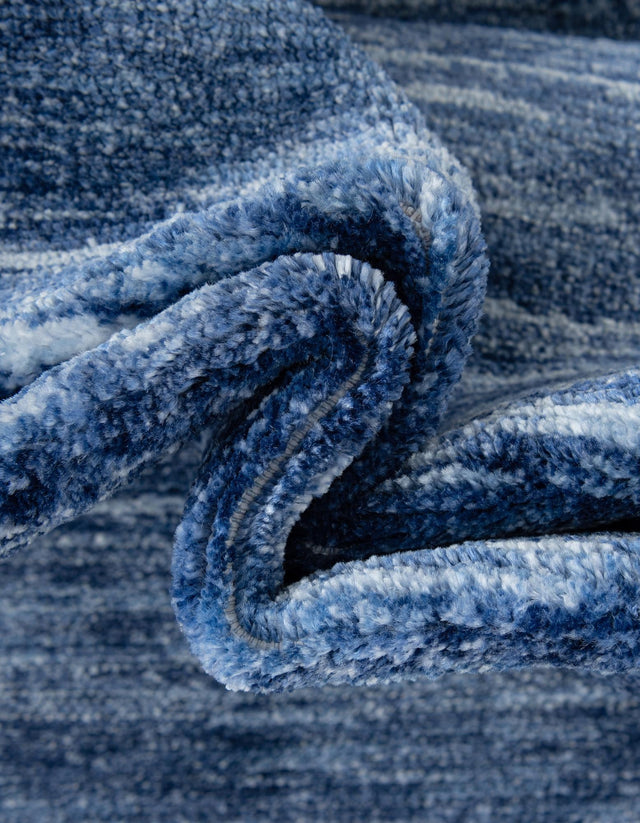 Navy Blue 9' x 12' Gabbeh Rectangle Area Rug 100% Polyester (Space-Dyed Yarn) Stylish Contemporary Carpet for Home Interior Design for Sale at Rug Engine