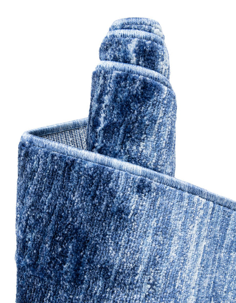 Navy Blue 5' 3 x 8' Gabbeh Rectangle Area Rug 100% Polyester (Space-Dyed Yarn) Stylish Contemporary Carpet for Home Interior Design for Sale at Rug Engine