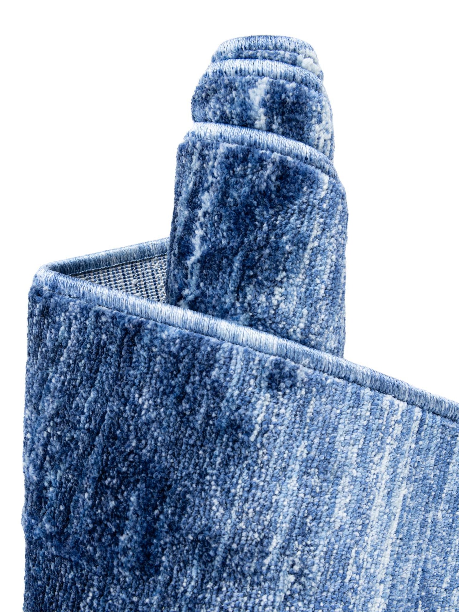 Navy Blue 2' 7 x 12' Gabbeh Runner Area Rug 100% Polyester (Space-Dyed Yarn) Stylish Contemporary Carpet for Home Interior Design for Sale at Rug Engine