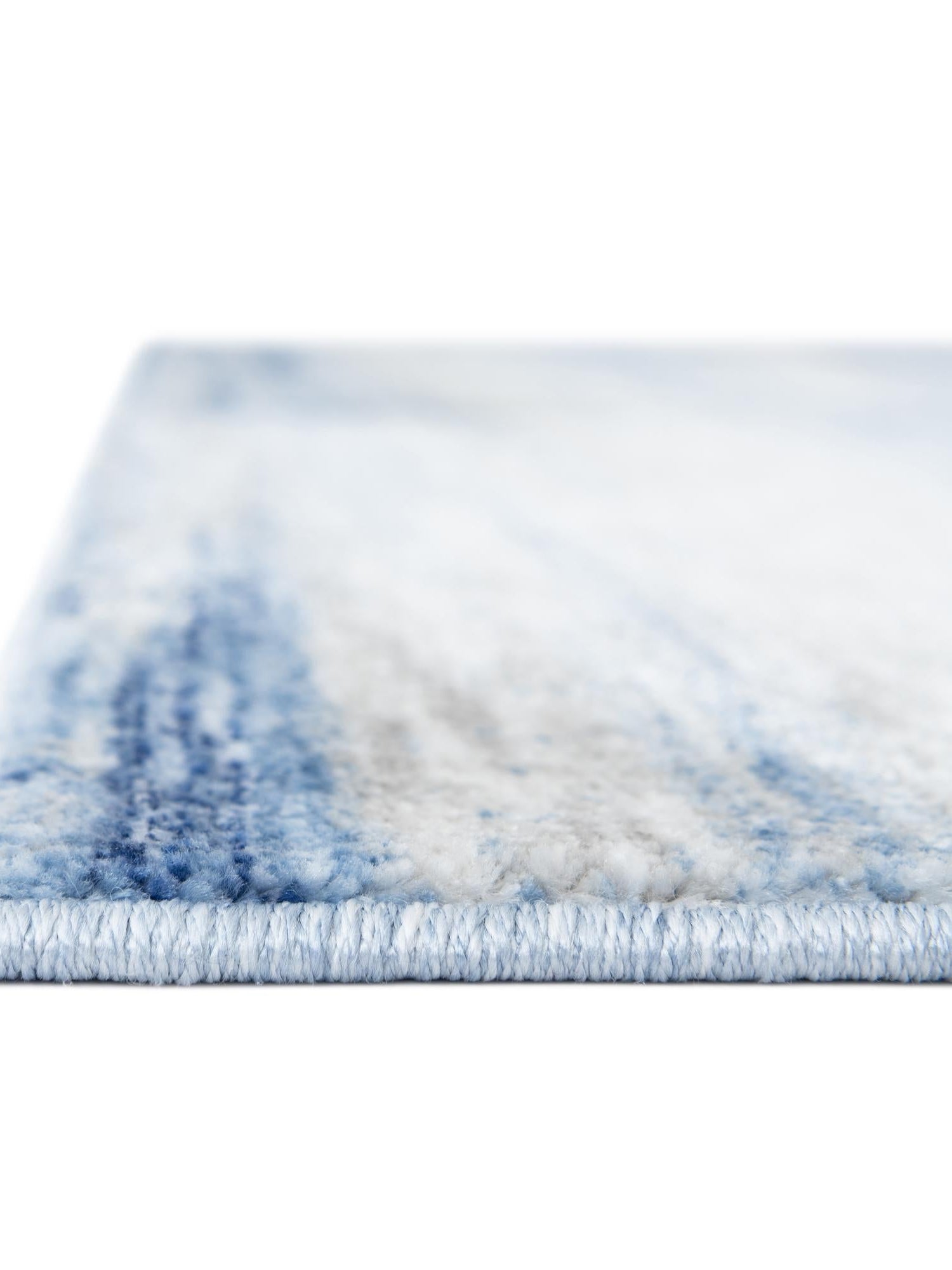 Blue Ivory 9' 10 x 13' 1 Gabbeh Rectangle Area Rug 100% Polyester (Space-Dyed Yarn) Stylish Contemporary Carpet for Home Interior Design for Sale at Rug Engine