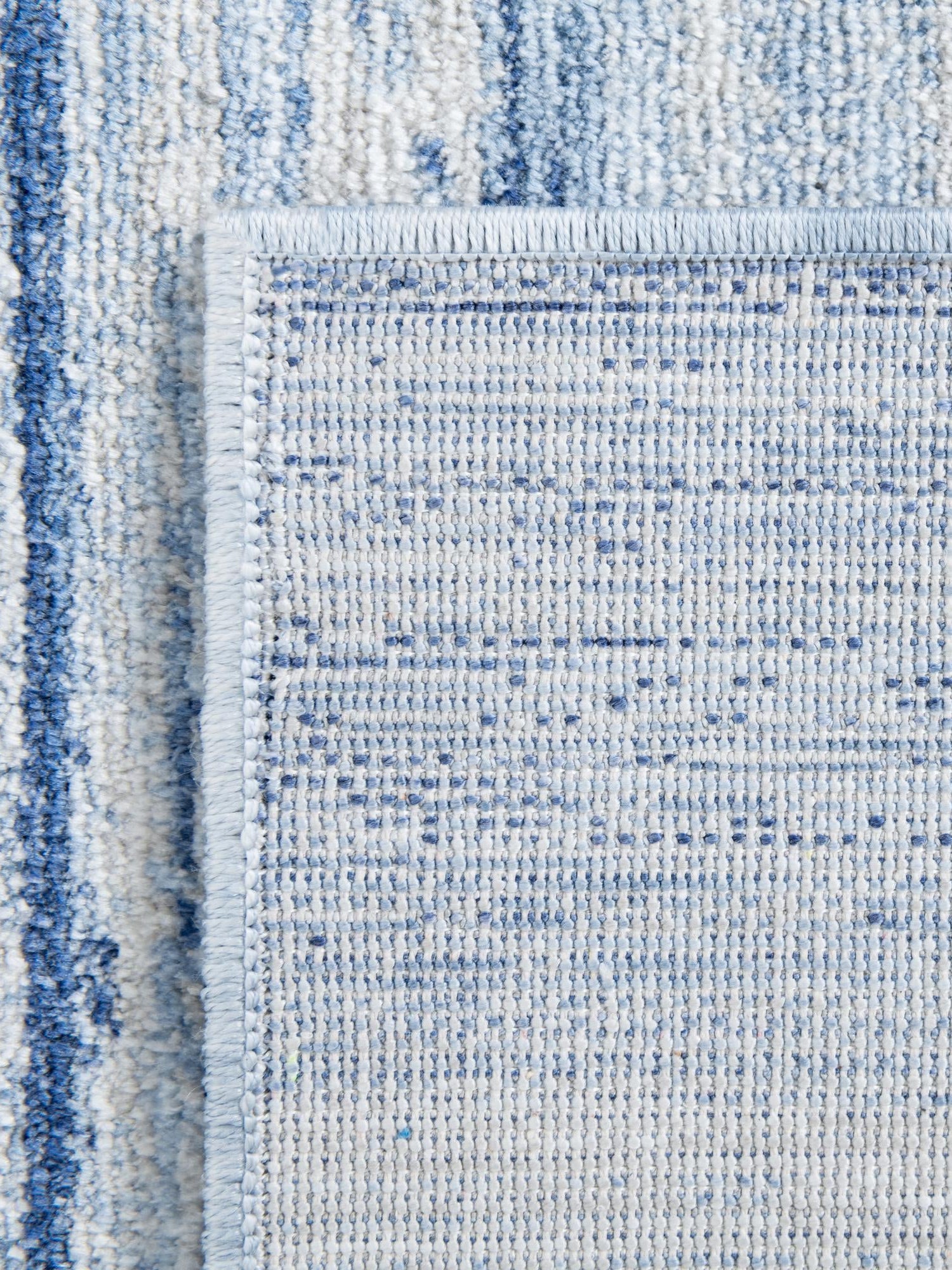 Blue Ivory 9' x 12' Gabbeh Rectangle Area Rug 100% Polyester (Space-Dyed Yarn) Stylish Contemporary Carpet for Home Interior Design for Sale at Rug Engine